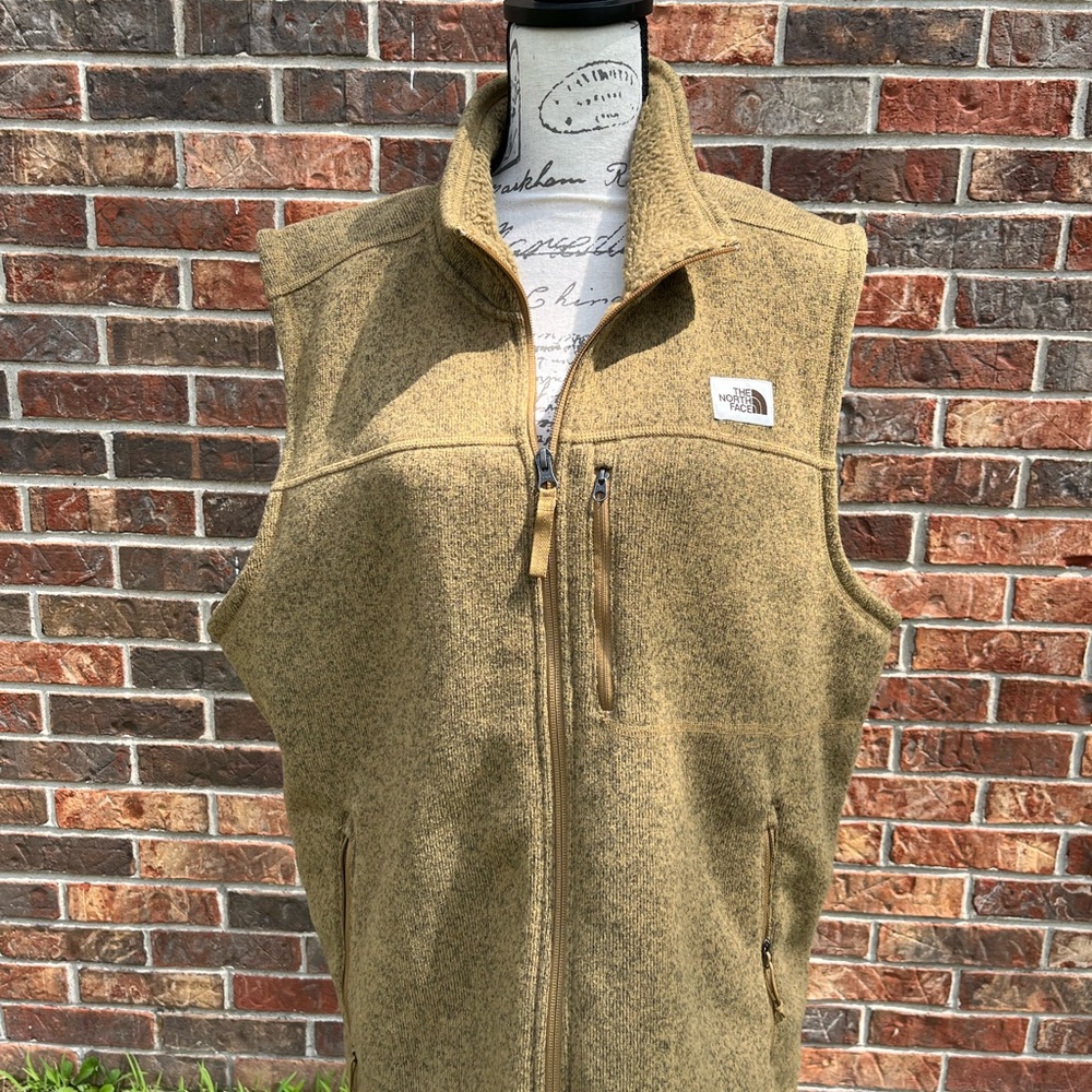 The North Face Tan Jacket with Plush Fleece and Standing Collar